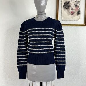 Isabel Marant Navy and Cream Striped Sweater